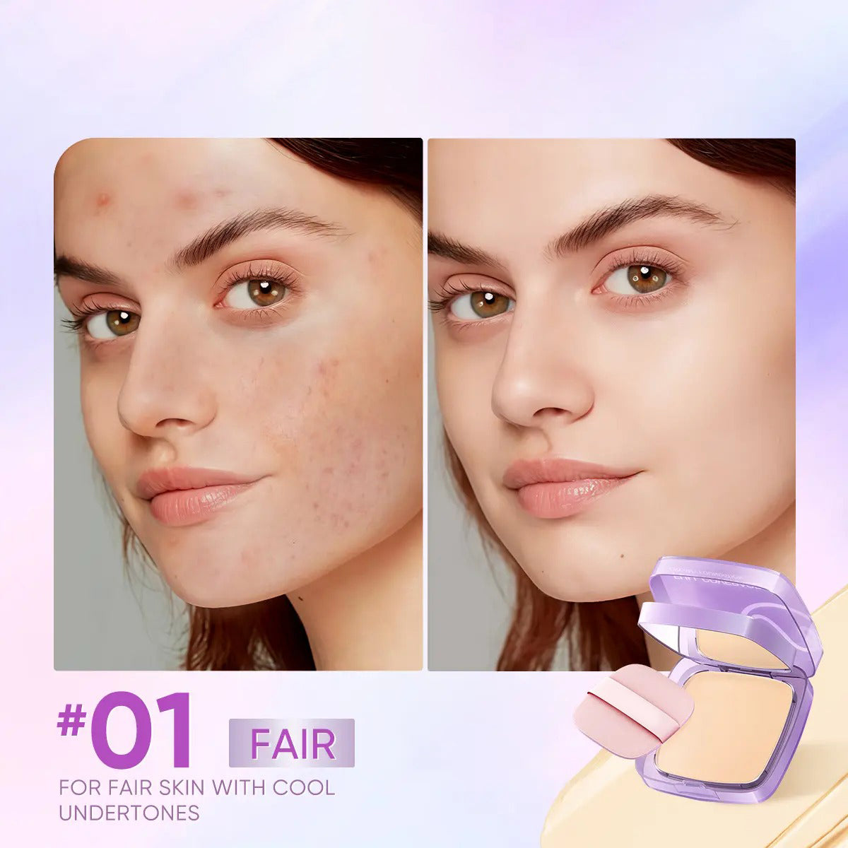 Full Coverage Creamy Foundation shade 01 Fair