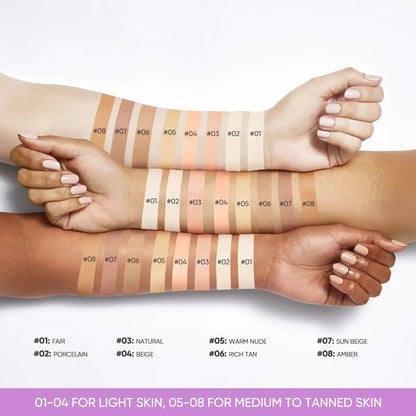 Creamy Foundation shade chart