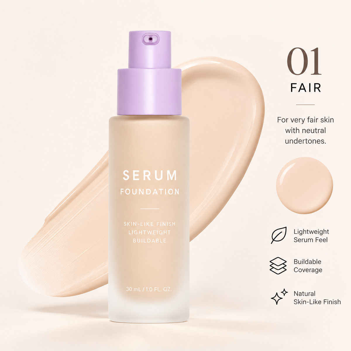 Serum Skin Foundation - 01 Fair