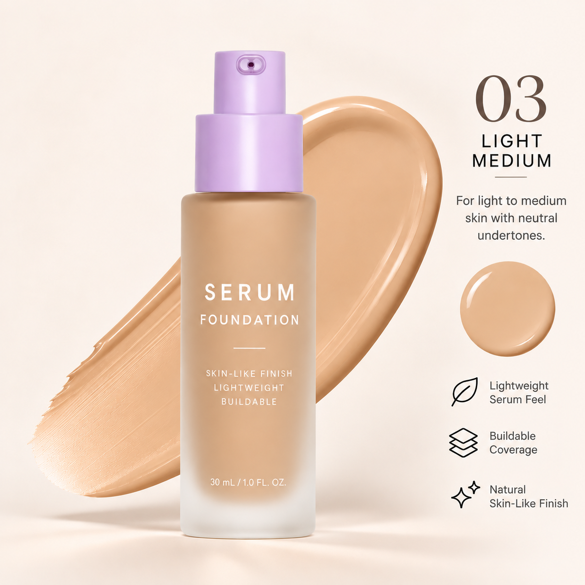 Serum Skin Foundation - 03 Light Medium